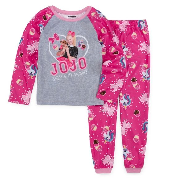 Girls JOJO Siwa 2pc Pajama Set 6 10 NWT Hot Pink - Picture 1 of 1